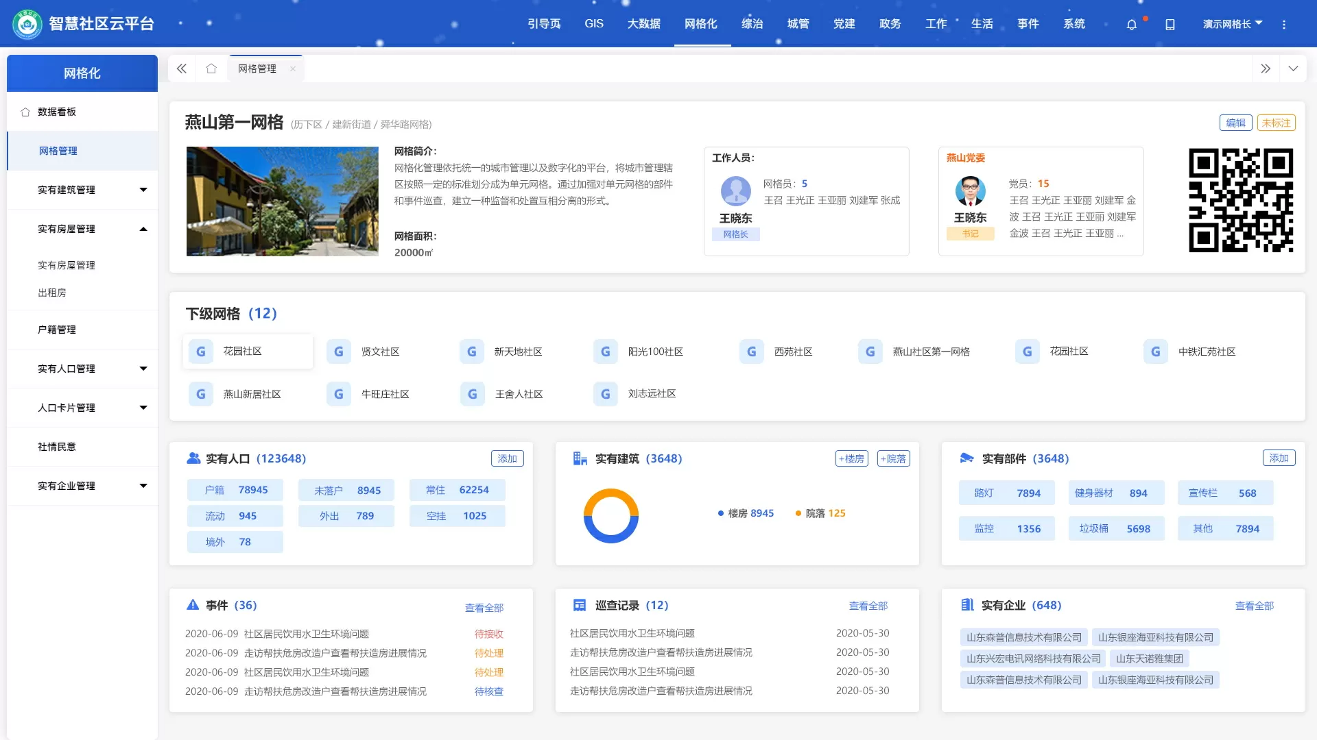 智慧街道-网格化管理产品功能